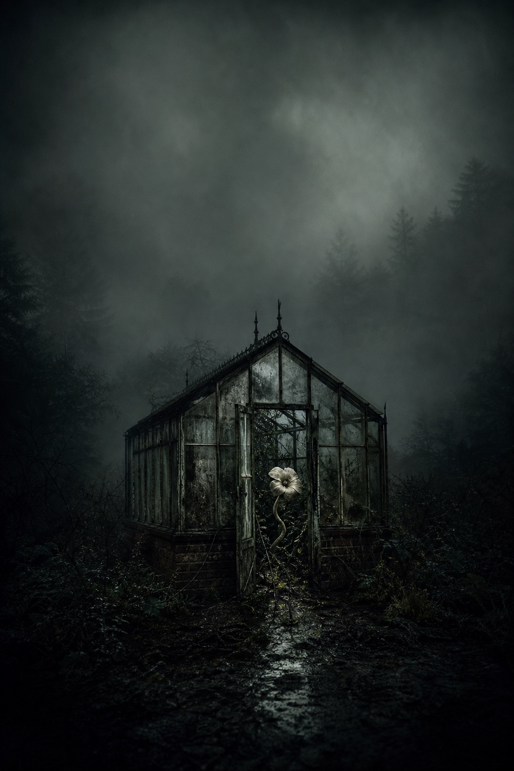 Cinematic horror book cover template featuring place