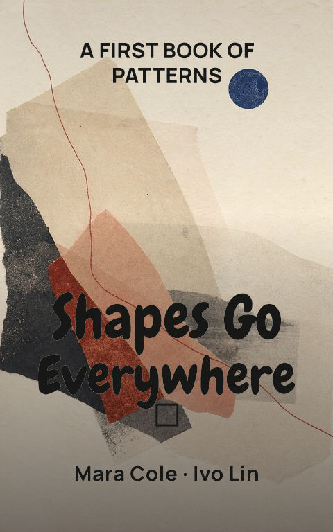 Educational · Shape parade book cover template preview with editable typography over people artwork