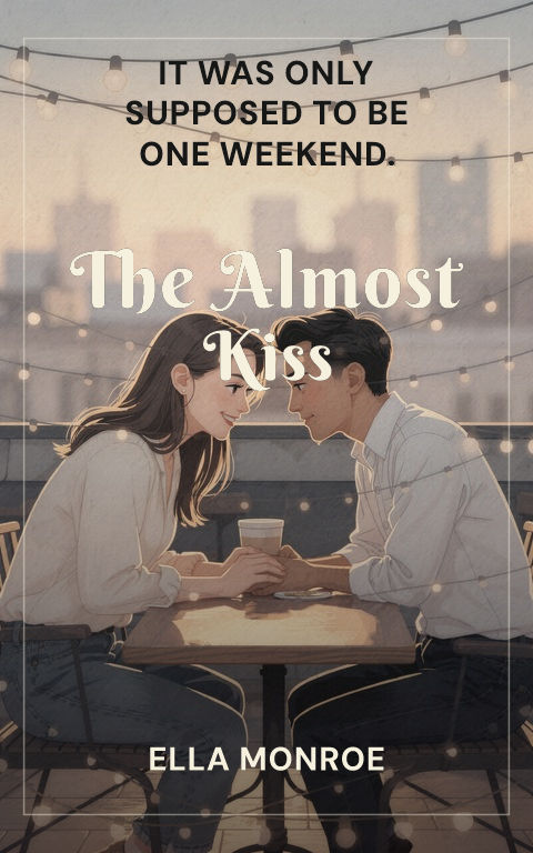 Contemporary romance · Crown arc book cover template preview with editable typography over people artwork