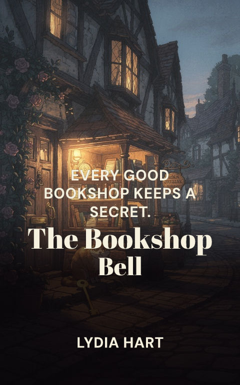 Cozy mystery · Lower-third reveal book cover template preview with editable typography over place artwork