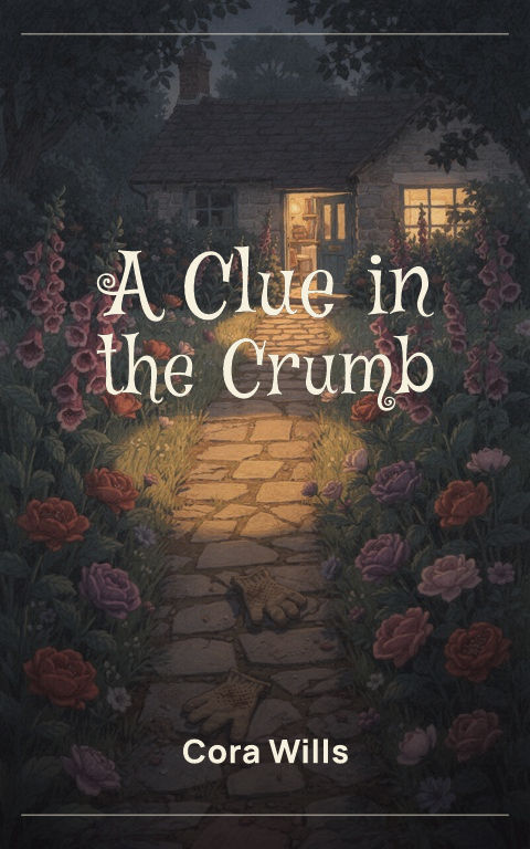 Cozy mystery · Restrained prestige book cover template preview with editable typography over place artwork