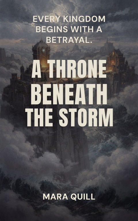 Epic fantasy · Maximal stack book cover template preview with editable typography over place artwork