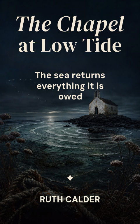 Horror · Tide chapel book cover template preview with editable typography over place artwork