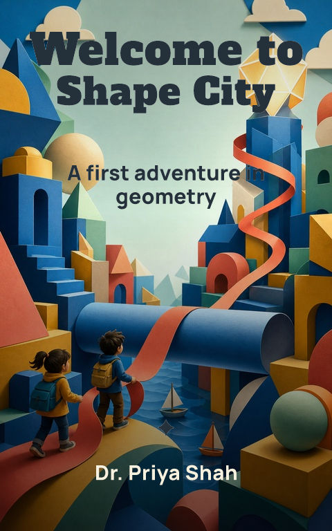 Educational · Shape city book cover template preview with editable typography over place artwork