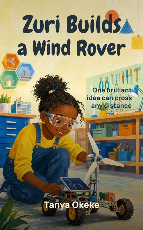 Middle grade · Wind rover book cover template preview with editable typography over people artwork