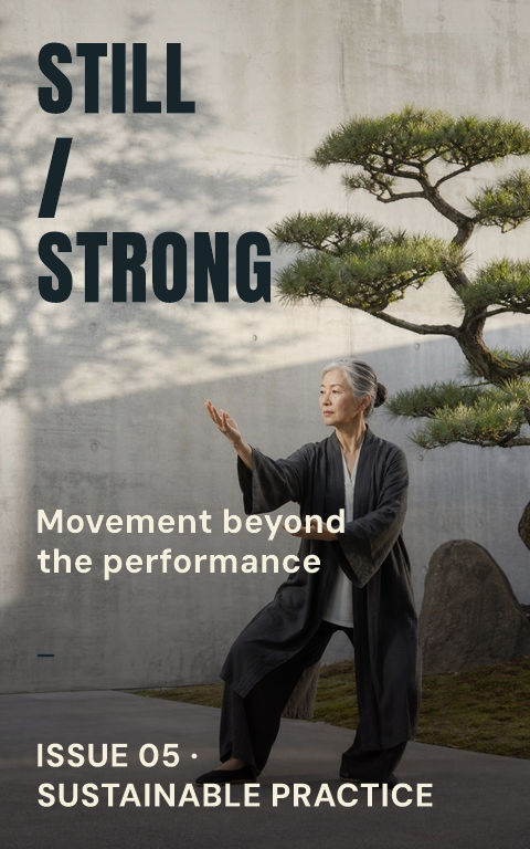 Wellness magazines · Still strength book cover template preview with editable typography over people artwork