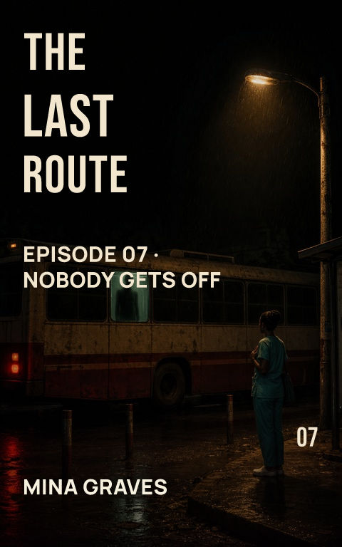 Webtoons · Last route book cover template preview with editable typography over people artwork