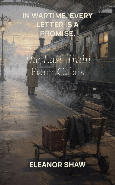 Historical fiction · Cinematic centre book cover template preview with editable typography over place artwork