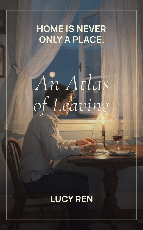 Literary fiction · Frame narrative book cover template preview with editable typography over place artwork