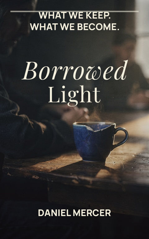 Literary fiction · Top masthead book cover template preview with editable typography over object artwork