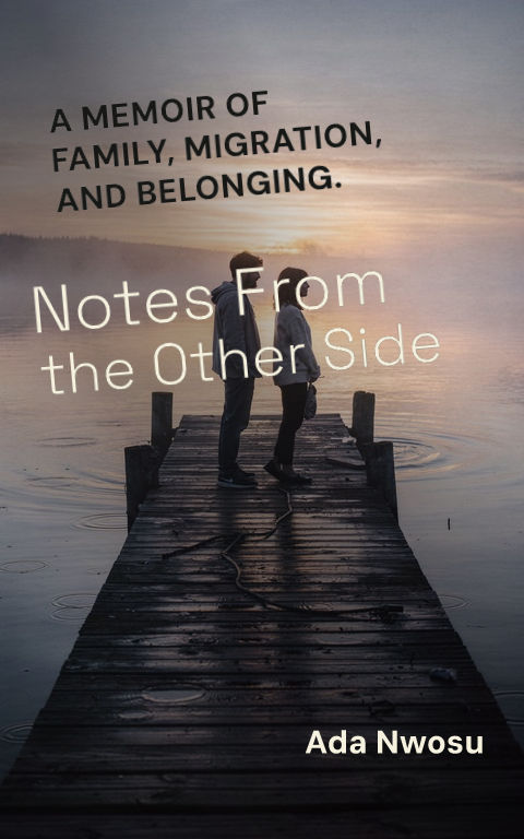 Memoir · Diagonal tension book cover template preview with editable typography over place artwork