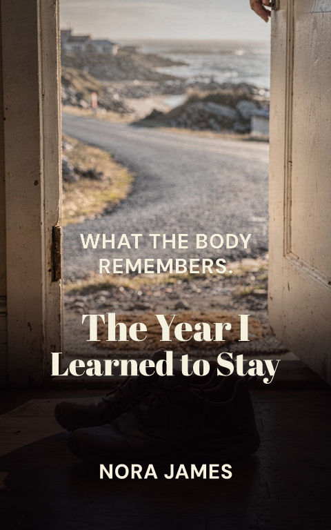 Memoir · Lower-third reveal book cover template preview with editable typography over object artwork