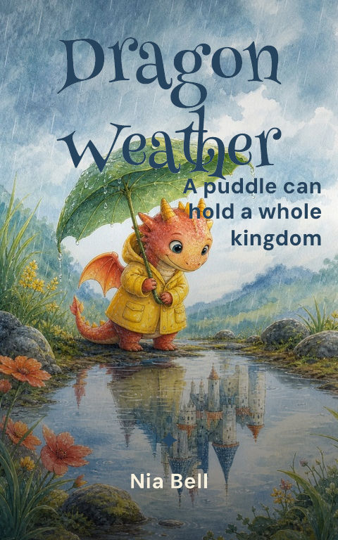 Picture books · Raincoat dragon book cover template preview with editable typography over creature artwork