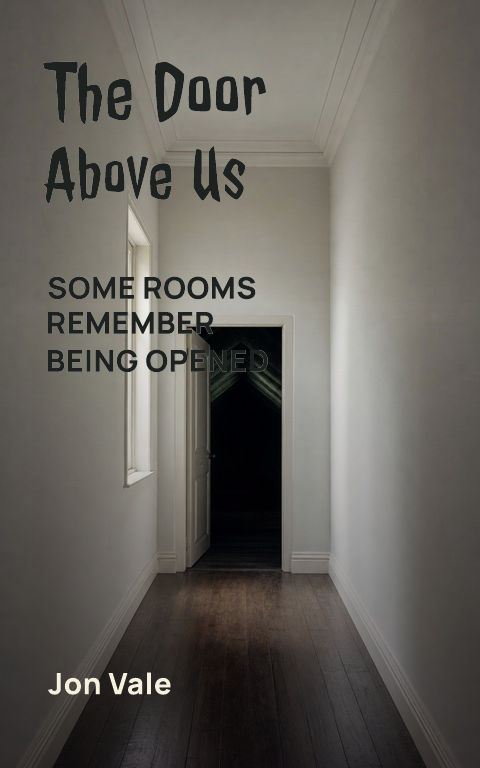 Horror · Attic door book cover template preview with editable typography over place artwork