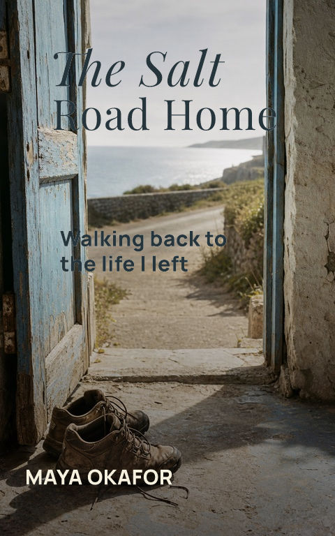Memoir · Salt road book cover template preview with editable typography over object artwork