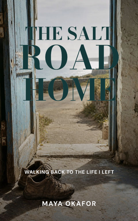 Memoir · Salt road book cover template preview with editable typography over object artwork