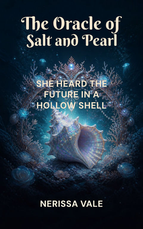 Romantasy · Siren oracle book cover template preview with editable typography over object artwork