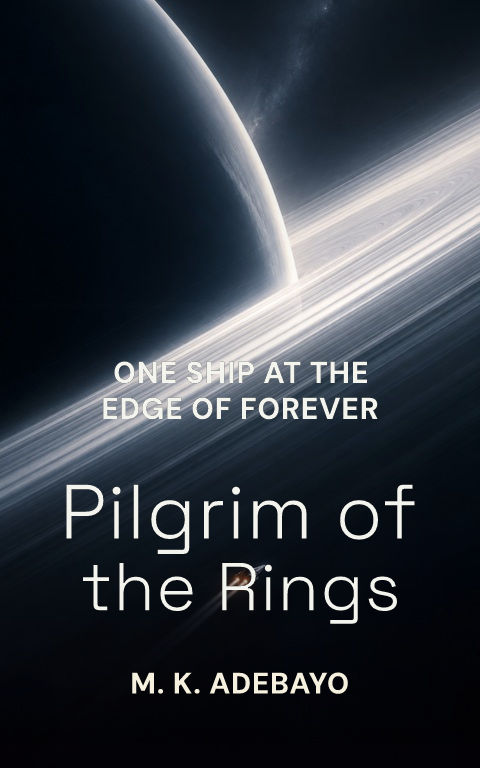 Science fiction · Ring pilgrim book cover template preview with editable typography over place artwork