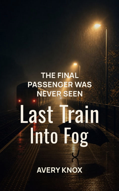 Psychological thriller · Midnight platform book cover template preview with editable typography over place artwork