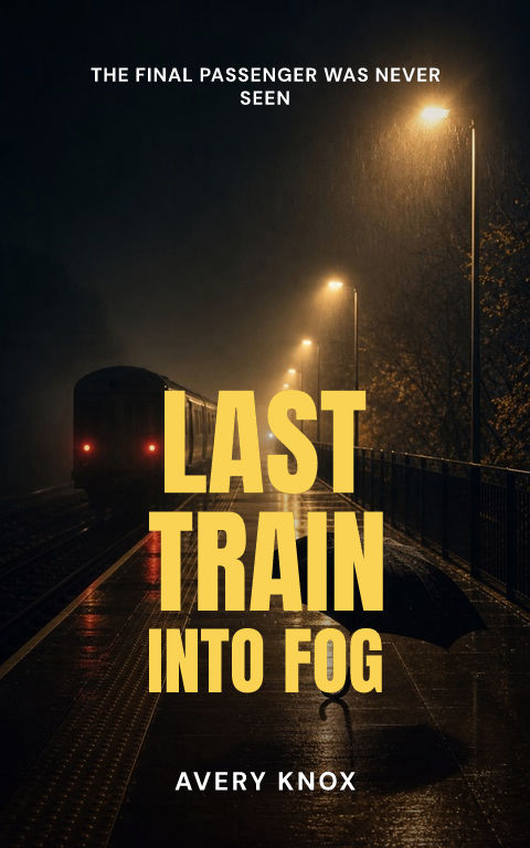 Last Train Into Fog, a thriller cover