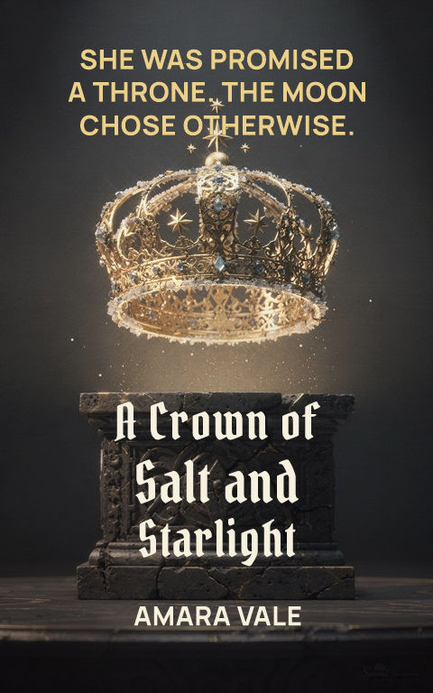 Romantasy · Cinematic centre book cover template preview with editable typography over object artwork