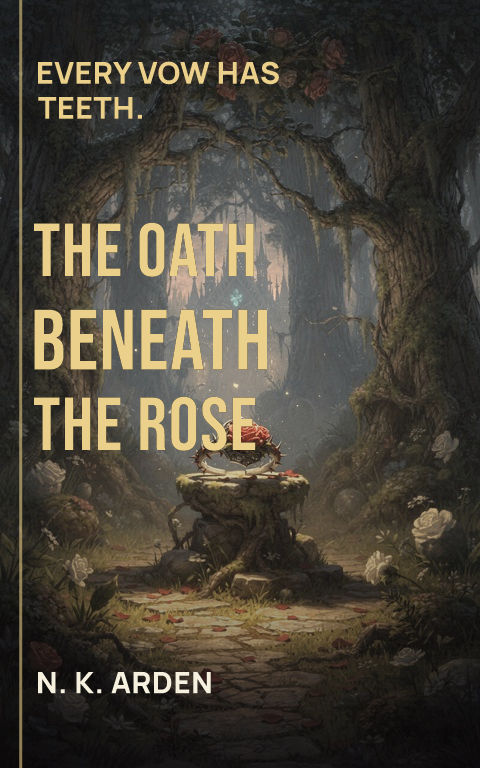 Romantasy · Editorial left book cover template preview with editable typography over place artwork