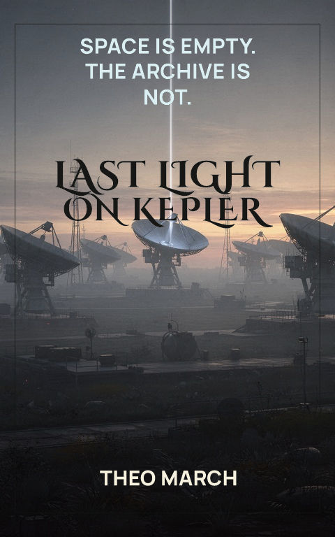 Science fiction · Crown arc book cover template preview with editable typography over place artwork