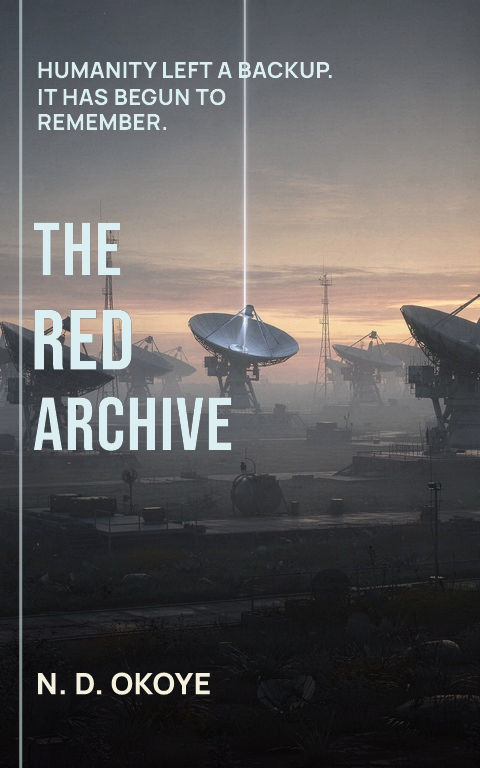 Science fiction · Editorial left book cover template preview with editable typography over place artwork