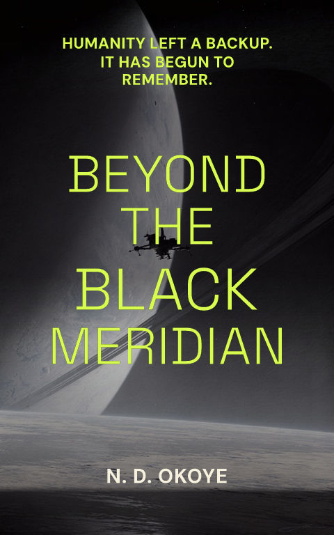 Science fiction · Modern signal book cover template preview with editable typography over place artwork