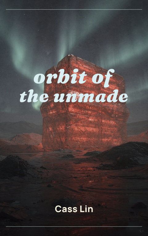 Science fiction · Restrained prestige book cover template preview with editable typography over place artwork