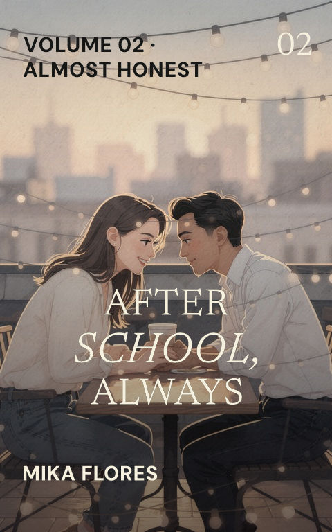 Romance manga · After-school hearts book cover template preview with editable typography over people artwork