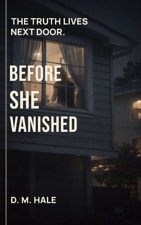 Psychological thriller · Editorial left book cover template preview with editable typography over place artwork