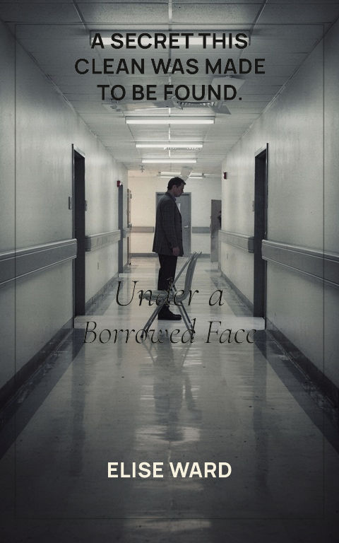Psychological thriller · Frame narrative book cover template preview with editable typography over place artwork
