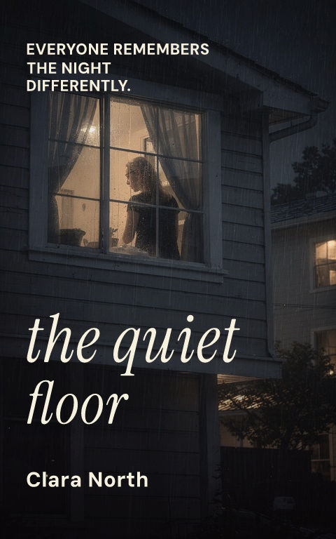 Psychological thriller · Modern serif poster book cover template preview with editable typography over place artwork