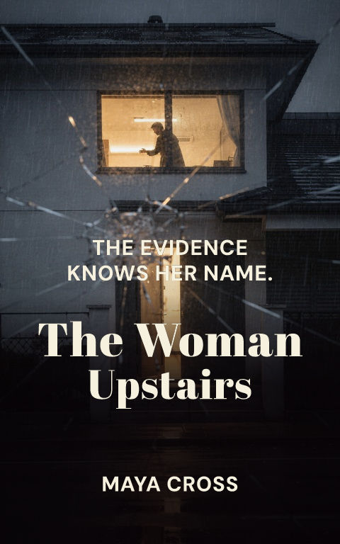 Psychological thriller · Lower-third reveal book cover template preview with editable typography over place artwork