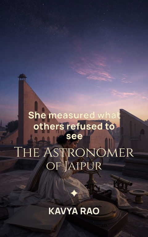 Historical fiction · Jaipur astronomer book cover template preview with editable typography over people artwork