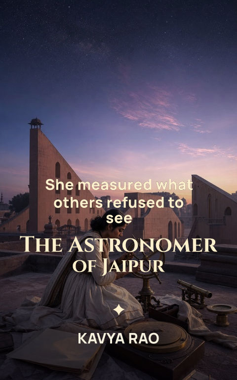 Historical fiction · Jaipur astronomer book cover template preview with editable typography over people artwork