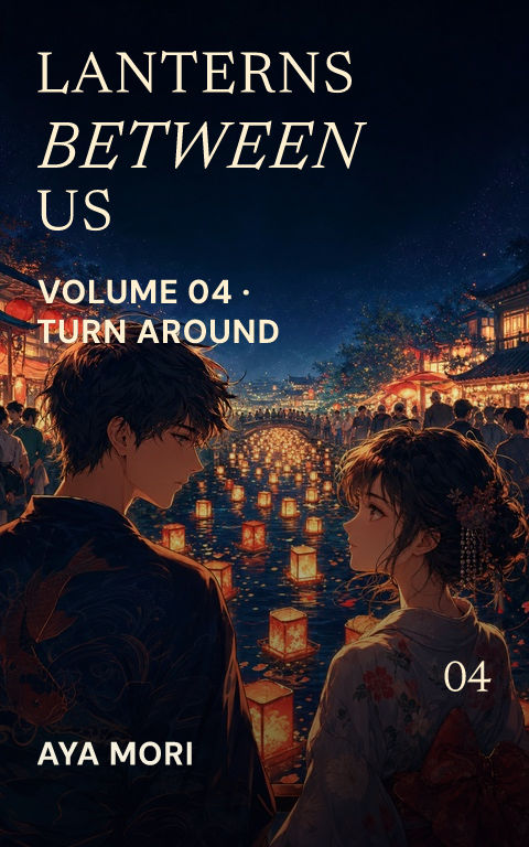 Romance manga · Festival lanterns book cover template preview with editable typography over people artwork
