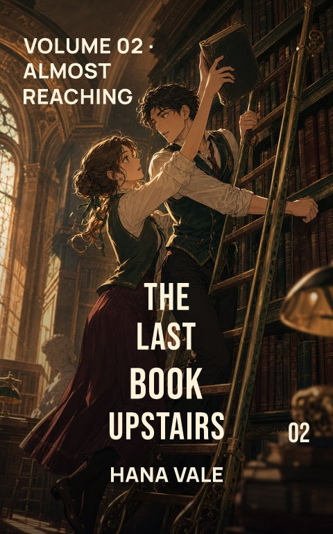 Romance manga · Rainy library book cover template preview with editable typography over people artwork